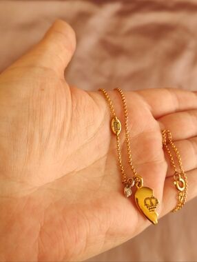 Vintage Juicy Couture Half Broken Heart Necklace